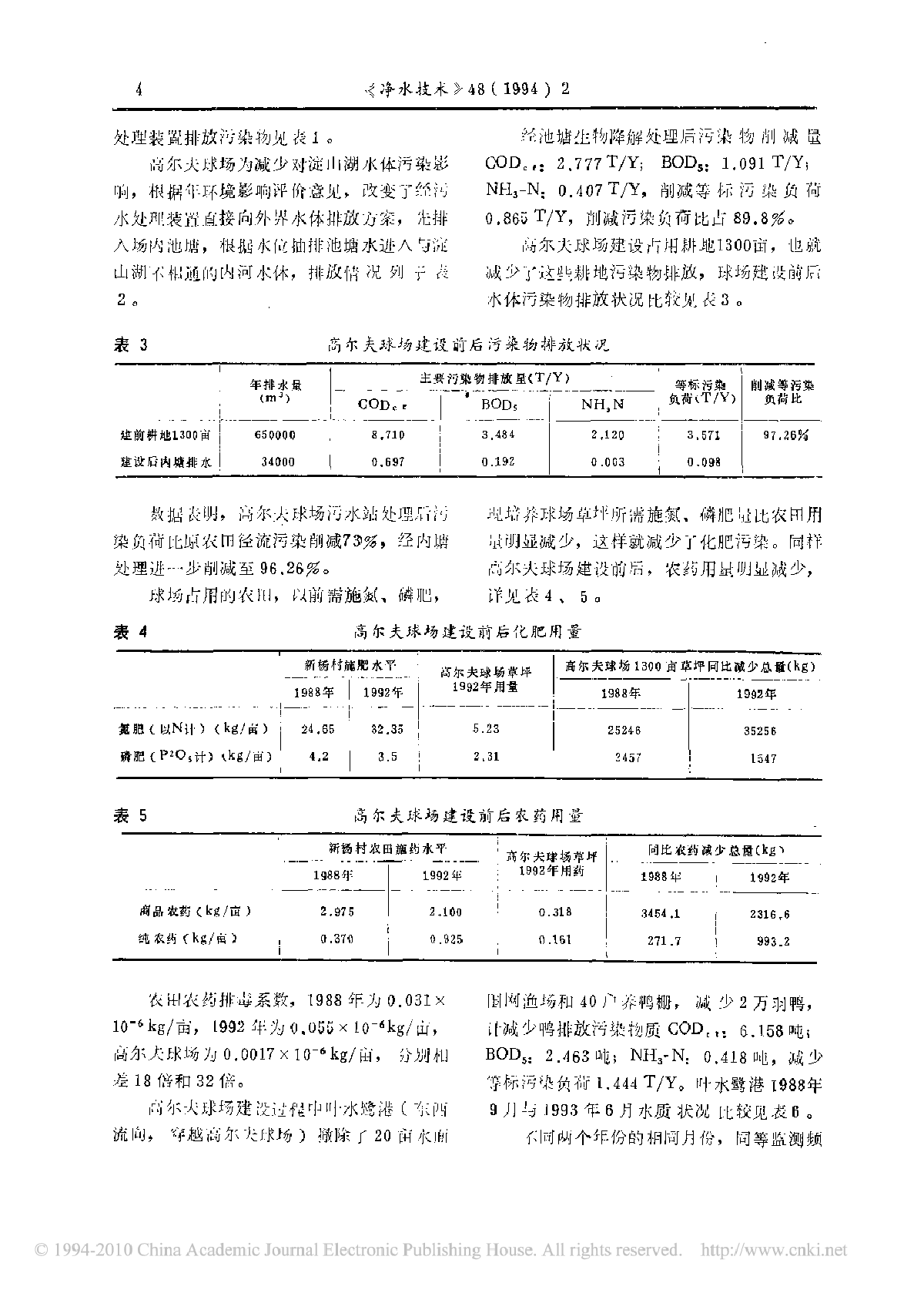 淀山湖高尔夫球场地区水质状况分析与评价-图二