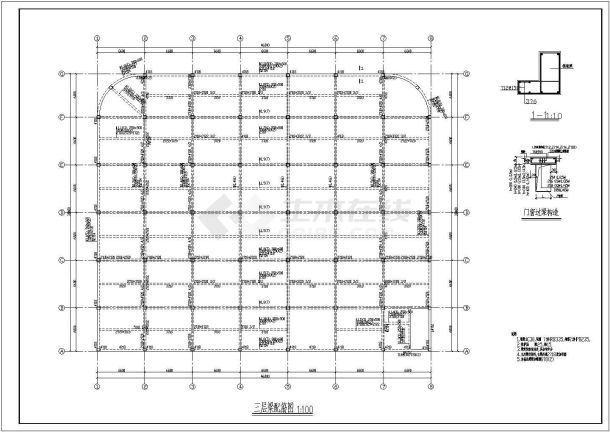 江南沿海地区某建筑结构图（含设计说明）-图一