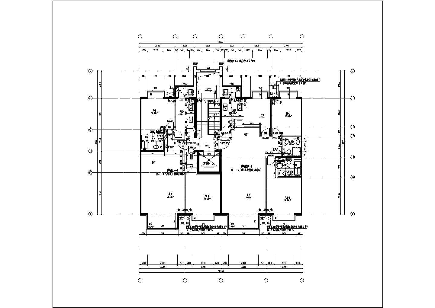 【北京】某在建楼盘户型详细建筑设计图