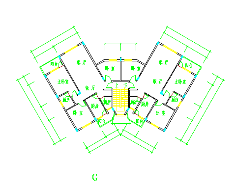 某地碧桂园小区规划与户型建筑设计平面图