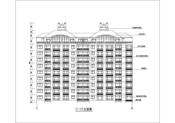 某9层阁楼2单元每单元2户住宅楼建筑设计图（长44.95米+宽16.2米）-图一