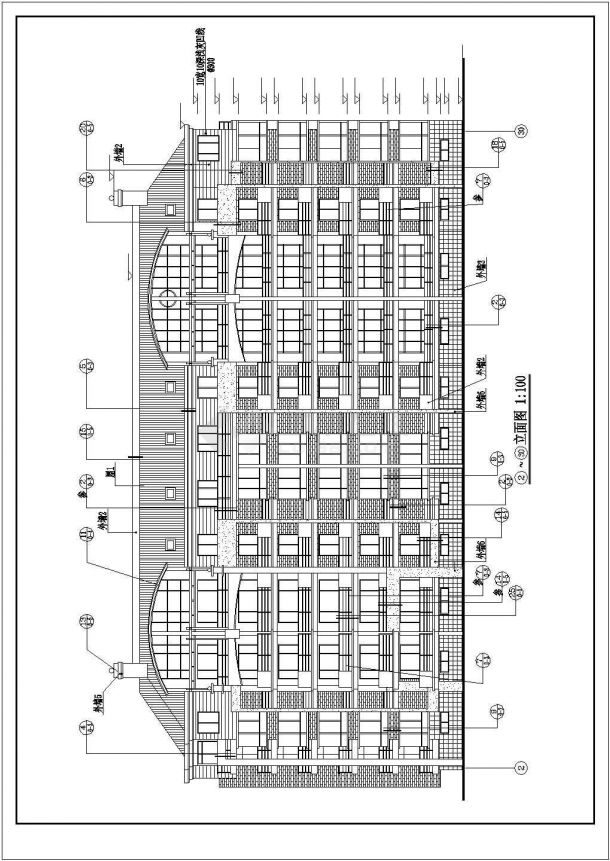 某六层二单元阁楼3389平米一单元户型对称另一单元不对称建筑设计图-图二