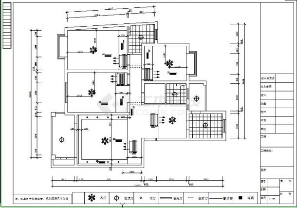 【青岛】某三居装修设计施工图（含效果图）-图二