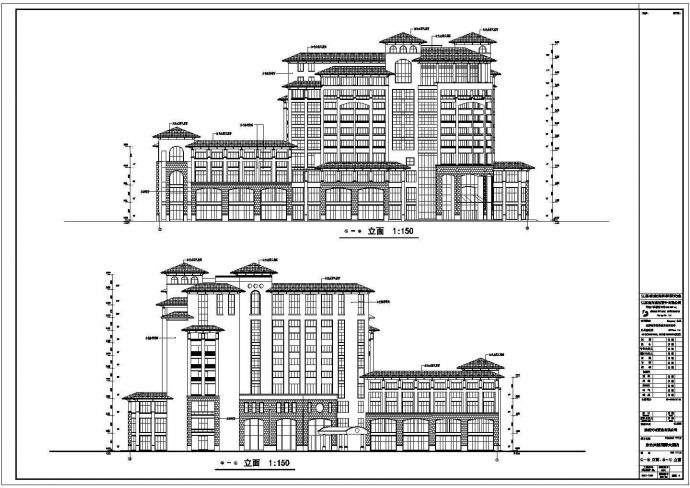 某城市住宅楼平立剖面CAD设计图纸_图1