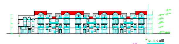 某地小型低层连排住宅详细建筑施工图-图一