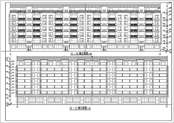 某底商住宅楼详细建筑设计图（全套）-图一