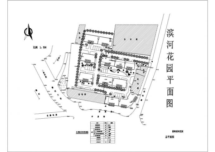 【河南】滨河花园小区建筑规划总图_图1