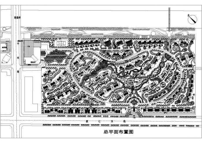【重庆】某豪华商业区建筑规划图纸_图1
