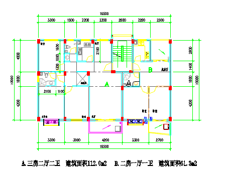 某地多层住宅户型全套建筑设计施工图_图1