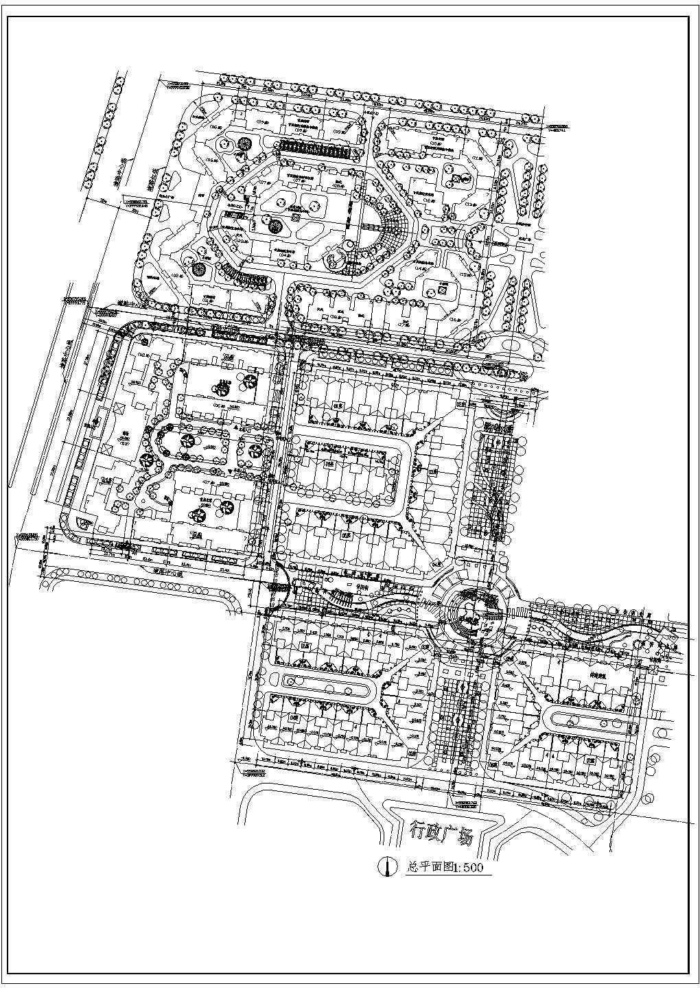 【长沙】某地商场住宅区建筑规划图