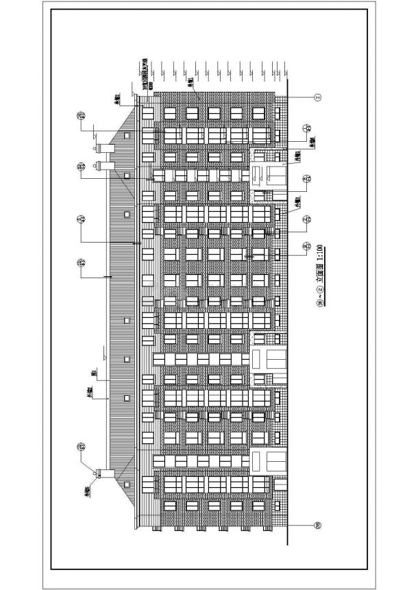 六层三单元阁楼4264平米不对称户型建筑图+含楼梯门窗大样（长54.94米+宽14.94米）-图一