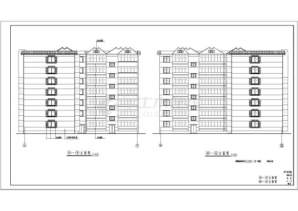 某地多层住宅建筑设计施工详图 （全套）-图二