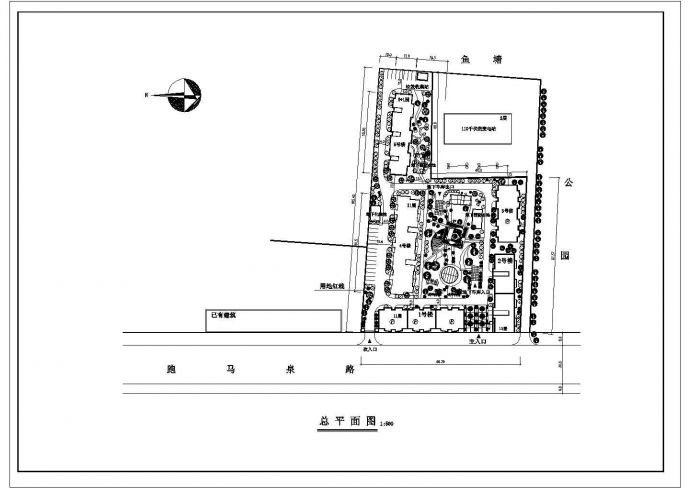 【甘肃】某地高层住宅小区建筑规划图_图1