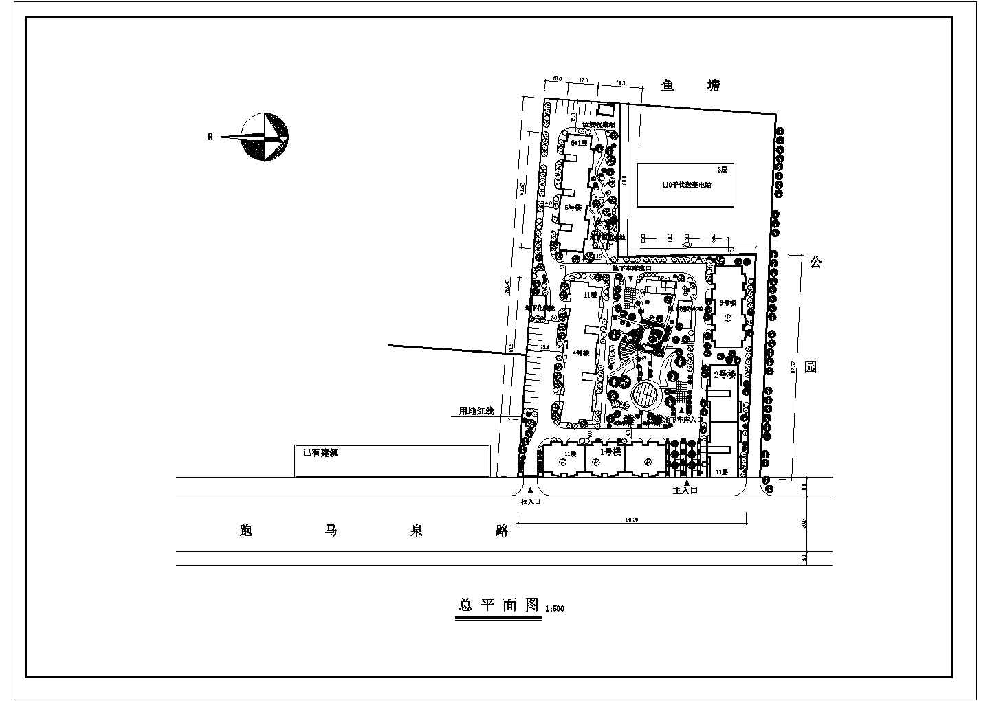 【甘肃】某地高层住宅小区建筑规划图