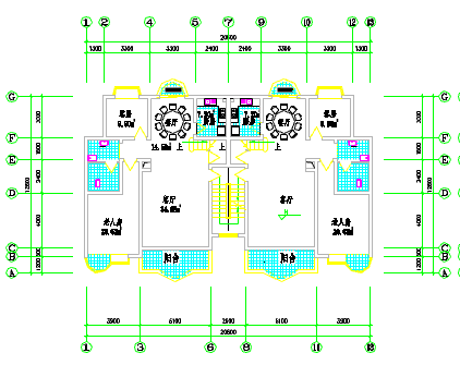 某地复式楼户型建筑图纸（共9张）-图二