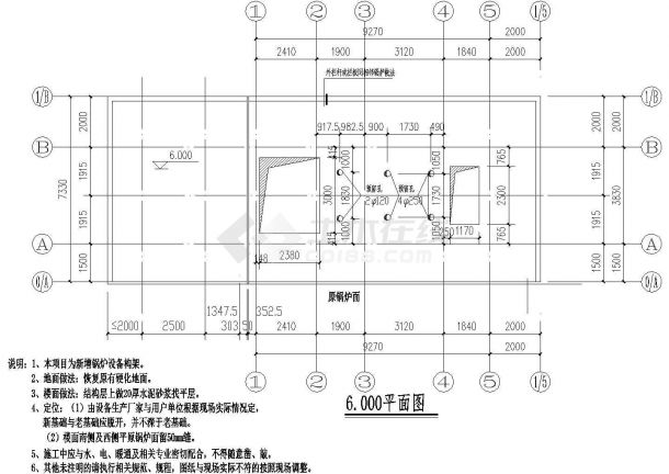 某地区锅炉房建筑结构图（含设计说明）-图二