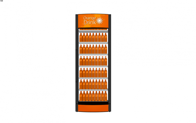 黄色橙汁自动售货机su模型_图1