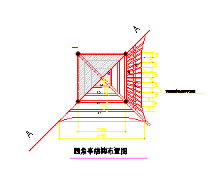 某地区仿古四角亭结构图及节点详图_图1