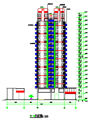 某地高层商务住宅详细建筑方案设计_图1