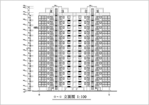 某地高层住宅百合楼详细建筑设计施工图-图二