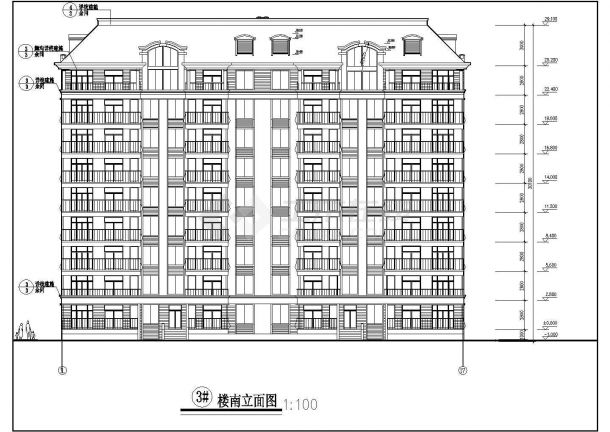 某地高层小型住宅全套建筑施工图纸-图一