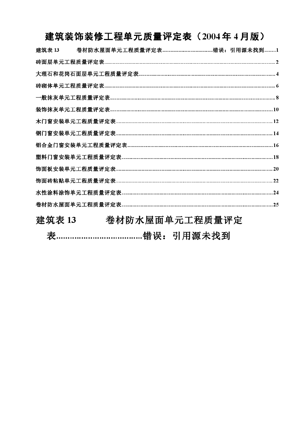 水利水电建筑装修工程质量评定表-图一