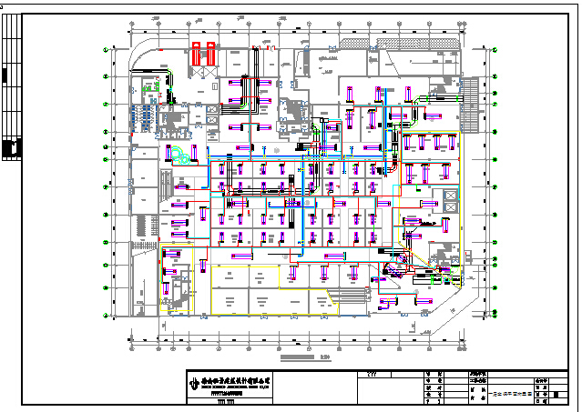 某地大型商场中央空调CAD示意图_图1