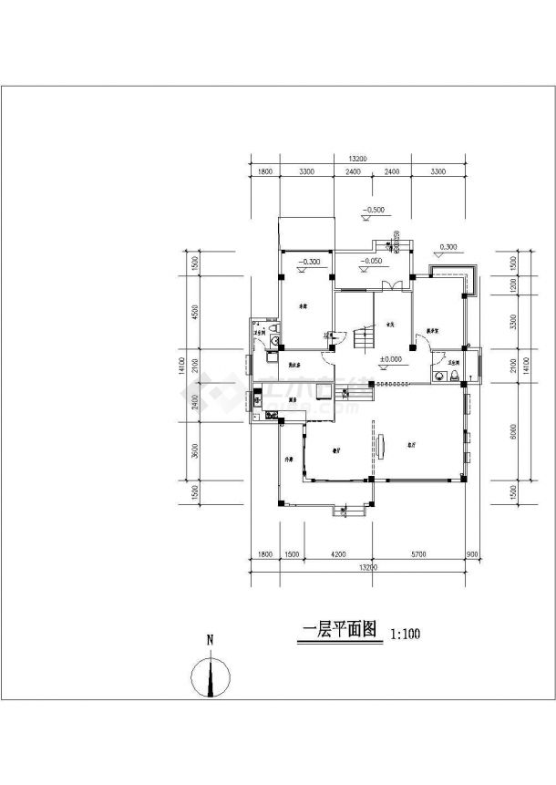 某地新式三层独栋别墅建筑设计施工图-图二