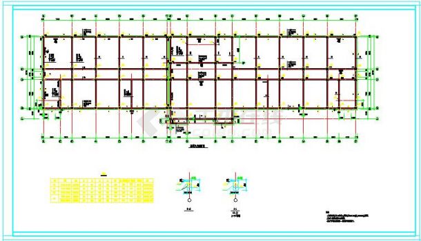 【徐州市】某地学校教学楼框架结构设计施工图-图一