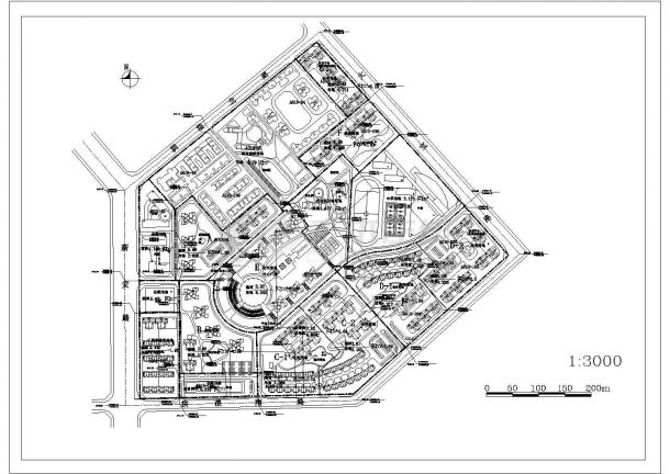 【广东】某大型居住区建筑规划图纸-图一