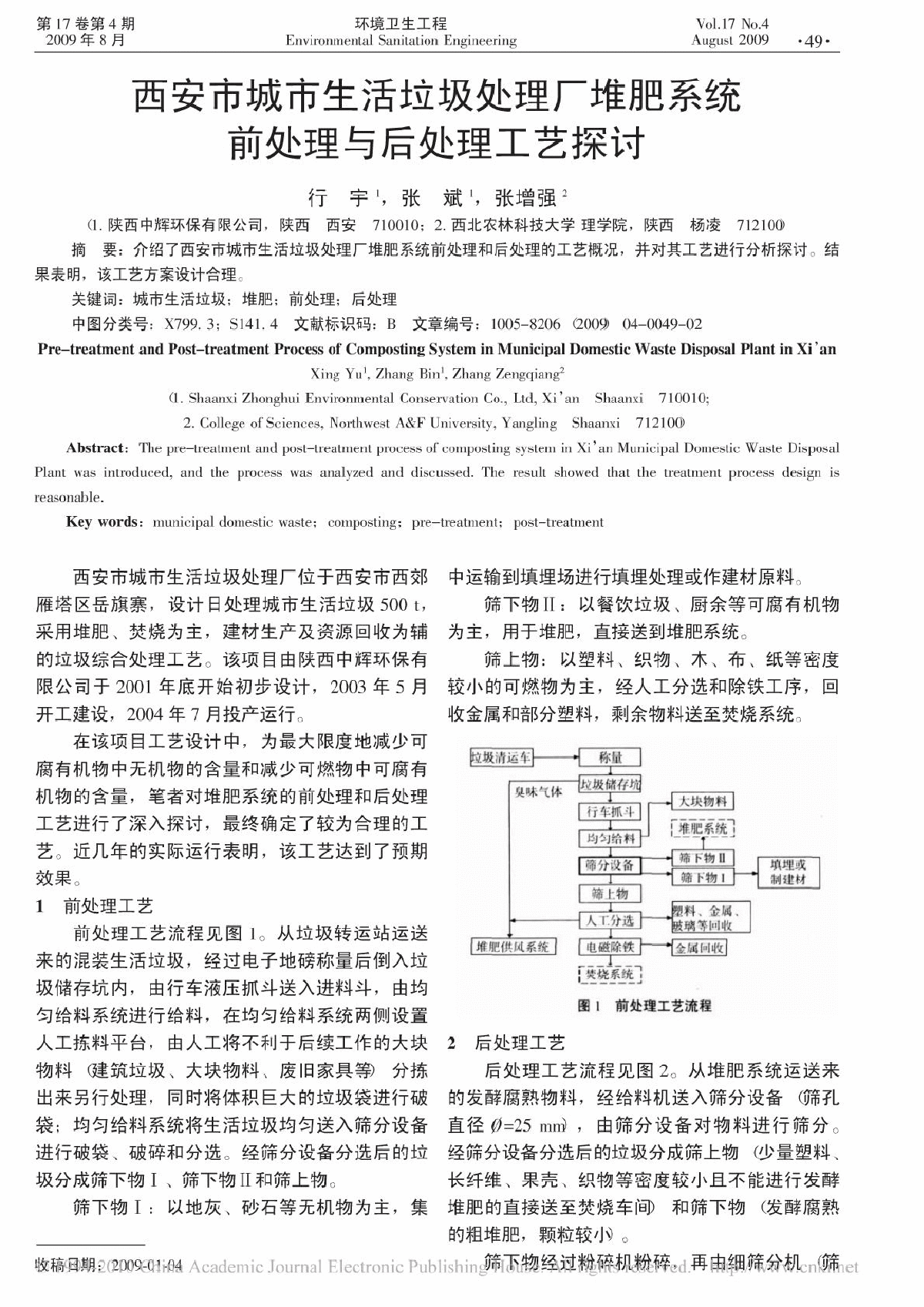 西安城市生活垃圾处理厂工艺流程-图一