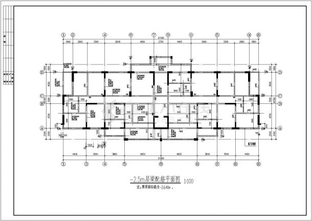 某地区高层住宅结构施工图（含设计说明）-图二