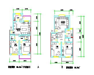 某地住宅户型建筑设计平面方案详图_图1