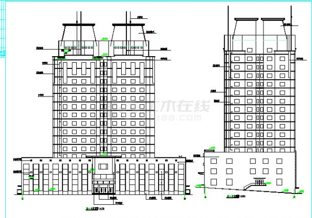 【吉林省】某四层博士后公寓建筑设计图-图一