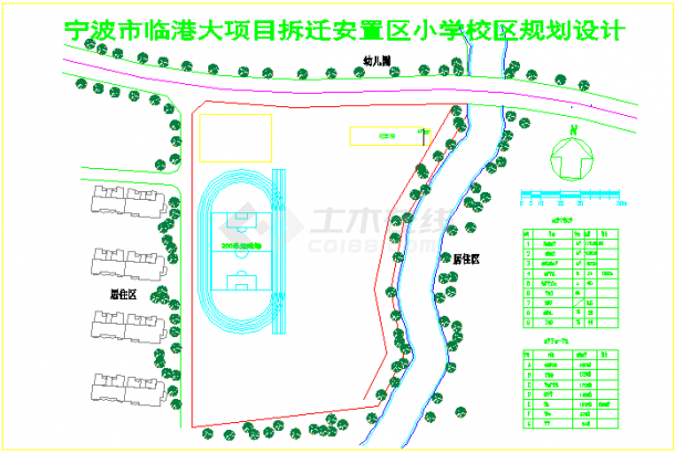 【宁波市】某地区小学校区规划设计图-图二