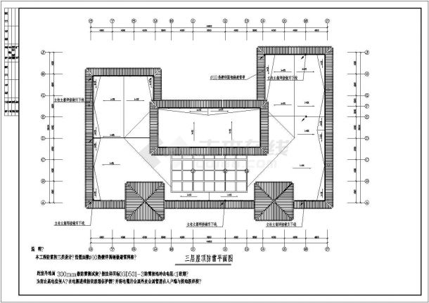 风景区会议餐厅电气消防报警设计图-图一