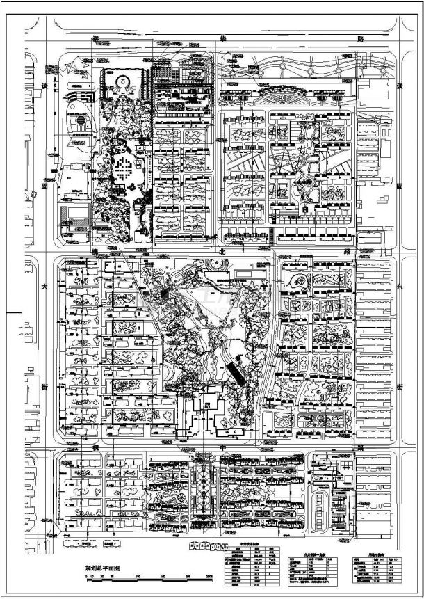 某小区总平面建筑详规设计图纸（共一张）-图一