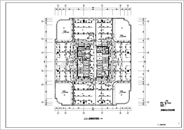 某市金融中心大厦给排水施工图-图一