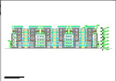 某地花园洋房住宅建筑设计平立剖面图-图二