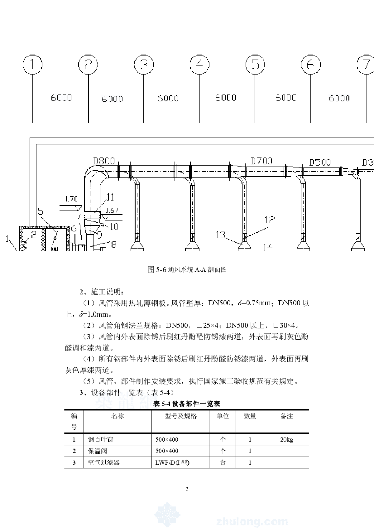 某工厂通风空调工程预算书实例（含配图）-图二