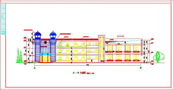某地3层砖混局部2层框架小区幼儿园施工图设计-图二