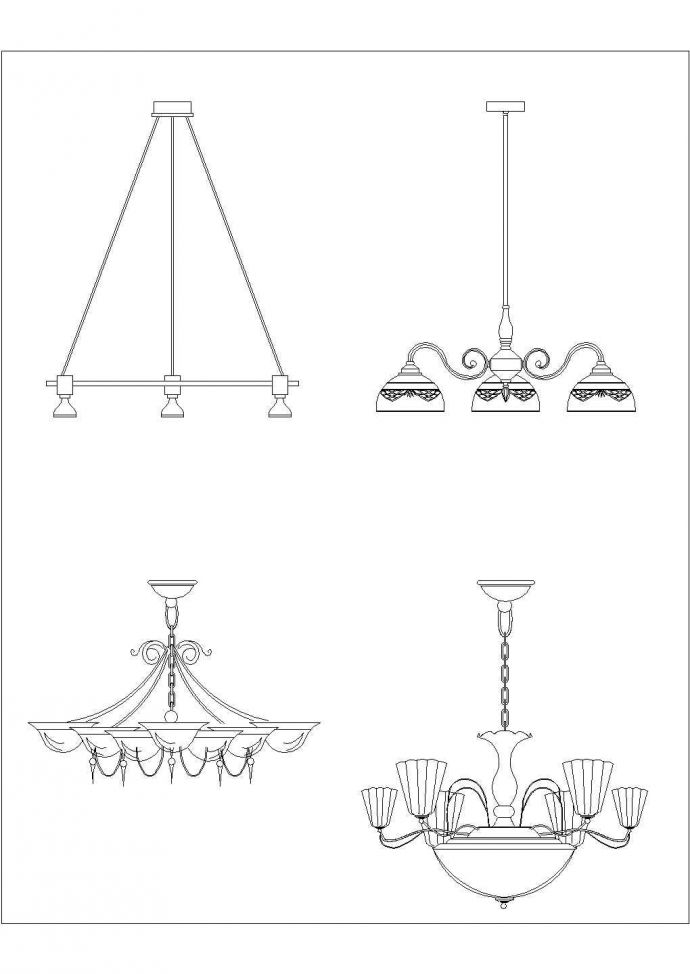 经典各式灯具设计cad素材图例图库（大院设计，种类齐全）_图1
