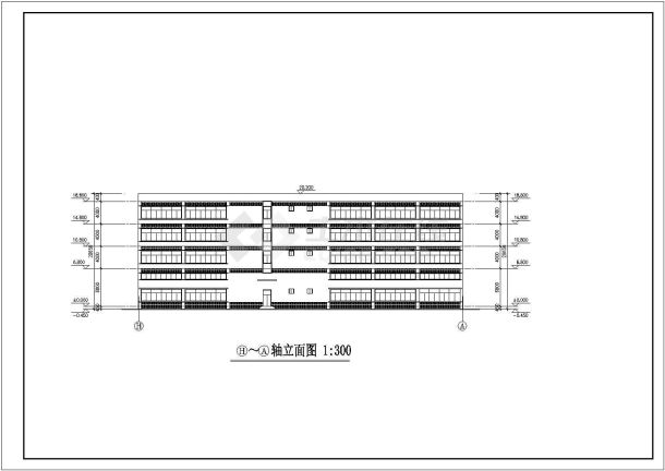 某地区工业园四层厂房建筑施工图（共10张）-图二