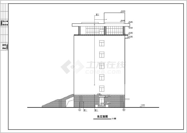 某地区7层综合楼建筑设计图（共15张）-图一