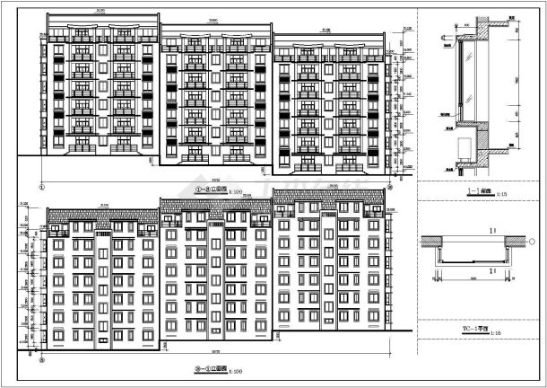 某世界花园三期工程55#楼建筑施工图-图一