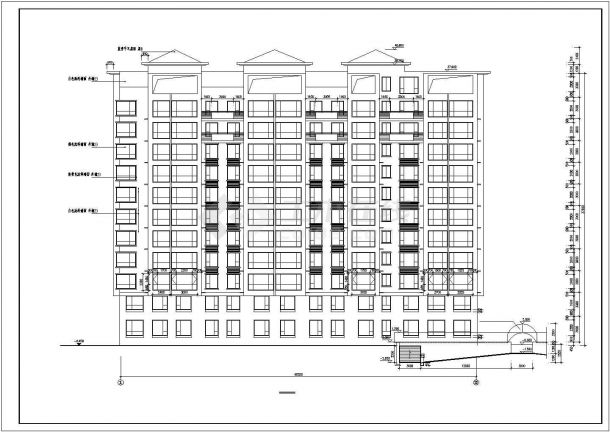 某书香门第公寓 2# 3#楼小高层住宅建筑图（全套）-图二