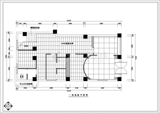 某多层美容院室内装修设计cad全套施工图（标注详细）-图二