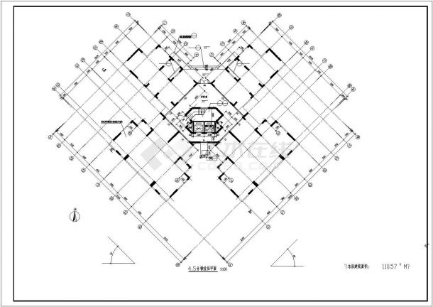 某地大型塔室住宅详细建筑设计总图-图二