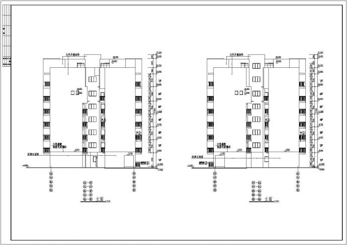 某小区7层住宅楼全套建筑施工图纸(含建筑说明）_图1