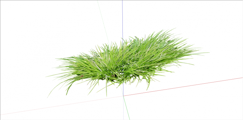 现代细长绿色叶植物su模型-图一
